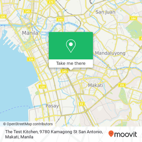 The Test Kitchen, 9780 Kamagong St San Antonio, Makati map