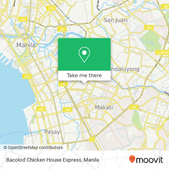 Bacolod Chicken House Express, Metropolitan Ave Tejeros, Makati map