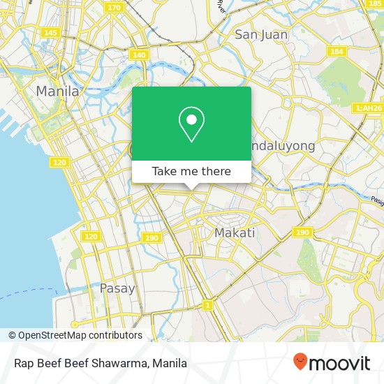 Rap Beef Beef Shawarma, Chino Roces Ave Santa Cruz, Makati map