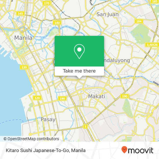 Kitaro Sushi Japanese-To-Go, Pablo Ocampo Ext Santa Cruz, Makati map