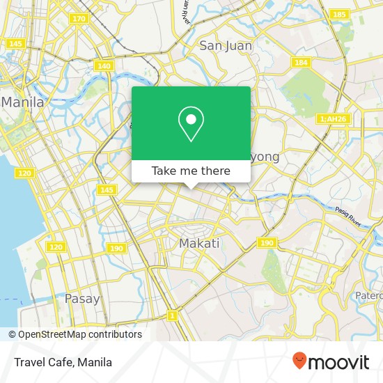 Travel Cafe, Legaspi Olympia, Makati map