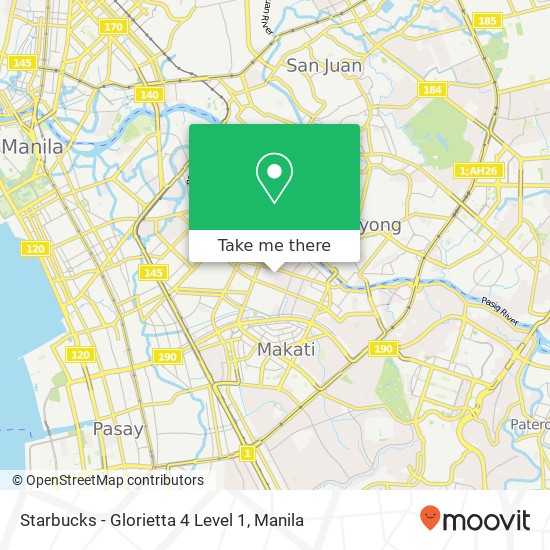 Starbucks - Glorietta 4 Level 1, Legaspi Olympia, Makati map
