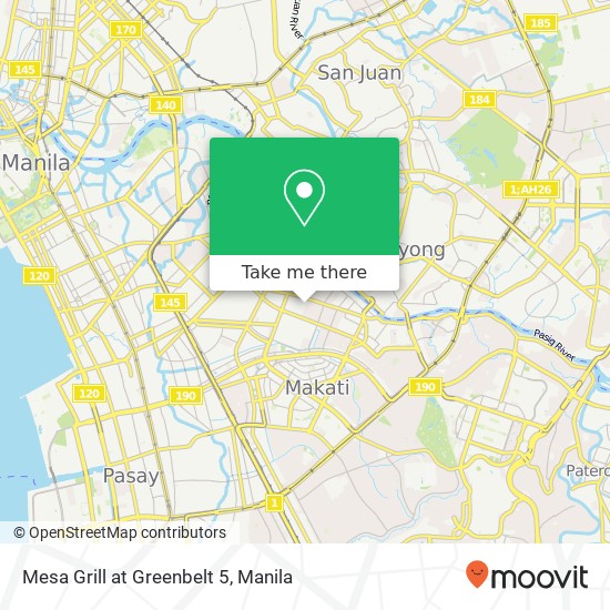 Mesa Grill at Greenbelt 5, Legaspi Olympia, Makati map