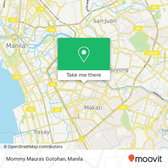 Mommy Maura's Gotohan, South Ave Olympia, Makati map