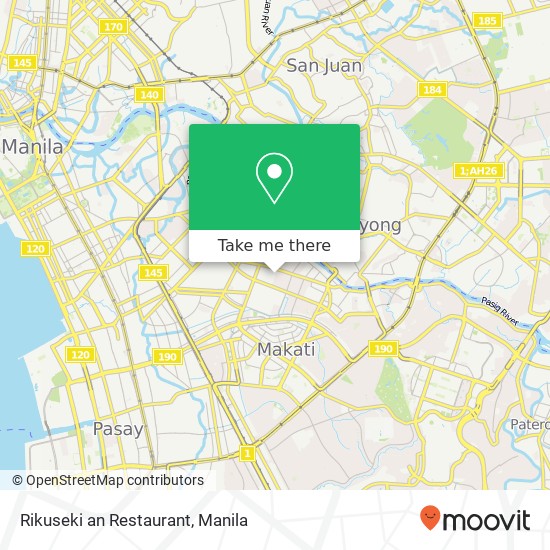 Rikuseki an Restaurant, Legaspi Olympia, Makati map
