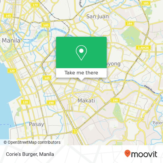 Corie's Burger, 7403 Kalayaan Ave Olympia, Makati map