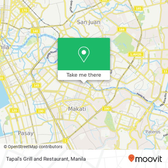 Tapal's Grill and Restaurant, Morong Poblacion, Makati map