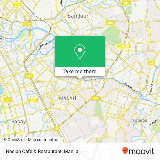 Neslan Cafe & Restaurant, J. P. Rizal St Poblacion, Makati map