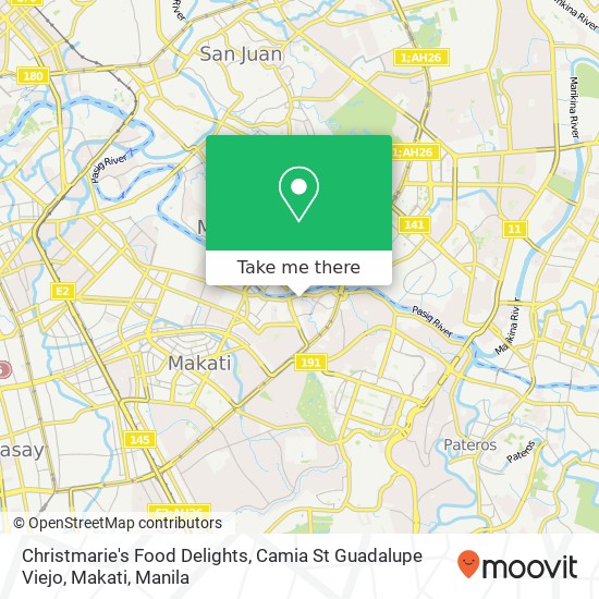 Christmarie's Food Delights, Camia St Guadalupe Viejo, Makati map