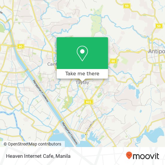 Heaven Internet Cafe, Gonzaga Dolores Pob., Taytay, 1920 map