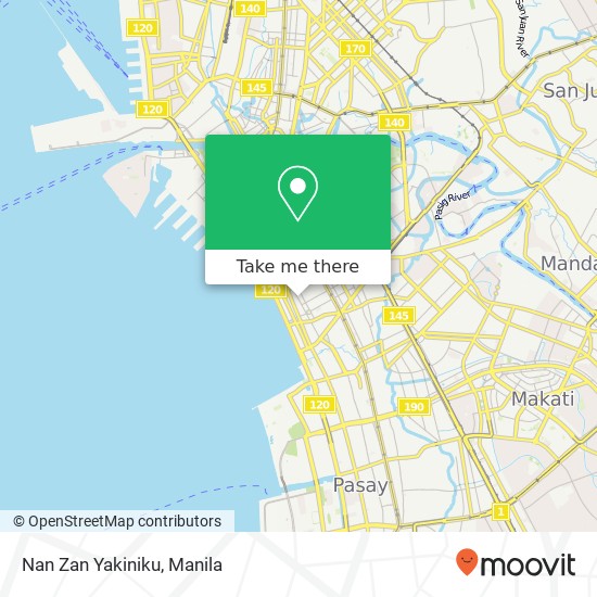 Nan Zan Yakiniku, Gen Malvar St Barangay 698, Manila map