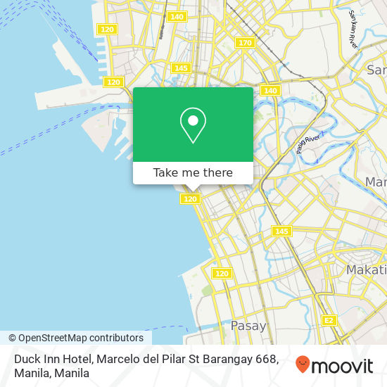 Duck Inn Hotel, Marcelo del Pilar St Barangay 668, Manila map