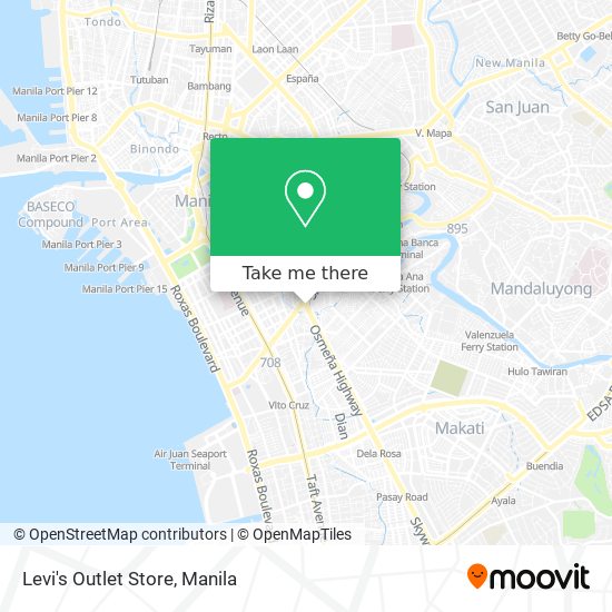 How to get to Levi's Outlet Store in Manila by Bus or Train?