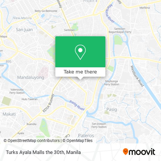 Turks Ayala Malls the 30th map