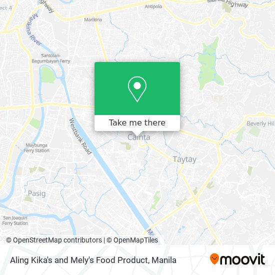 Aling Kika's and Mely's Food Product map