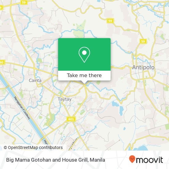 Big Mama Gotohan and House Grill, Ortigas Avenue Ext Dolores Pob., Taytay, 1920 map