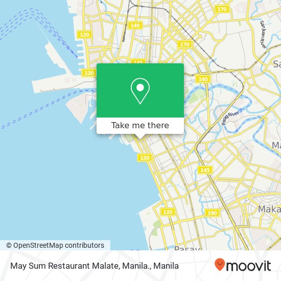May Sum Restaurant Malate, Manila., United Nations Ave Barangay 666, Manila map