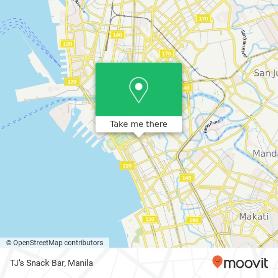 TJ's Snack Bar, Taft Ave Barangay 666, Manila map