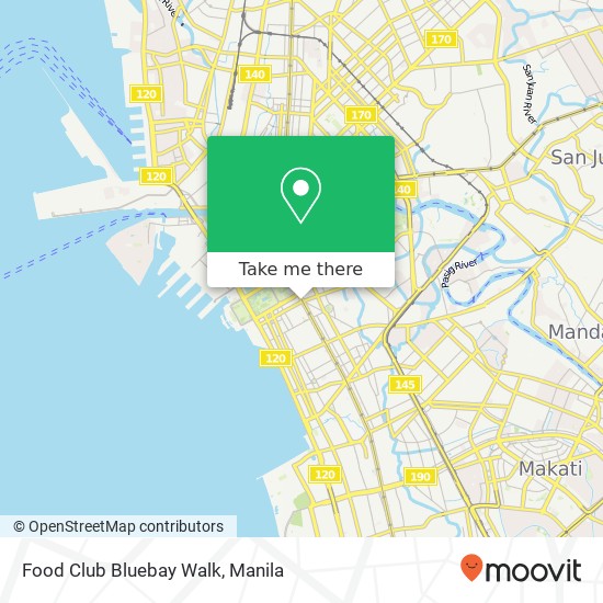 Food Club Bluebay Walk, United Nations Ave Barangay 666, Manila map