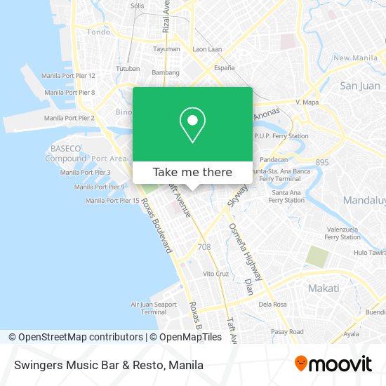Swingers Music Bar & Resto map
