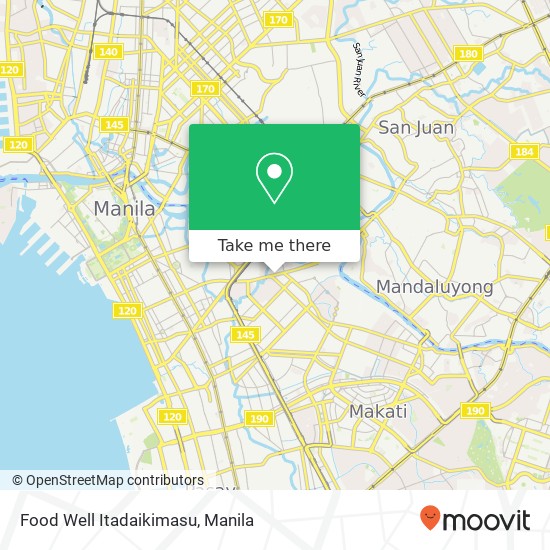 Food Well Itadaikimasu, Pedro Gil St Barangay 869, Manila map