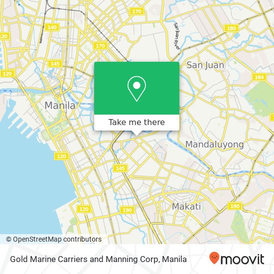 Gold Marine Carriers and Manning Corp, Eden Barangay 866, Manila map