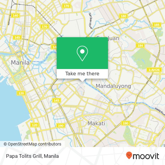 Papa Tolits Grill, Havana St Barangay 883, Manila map