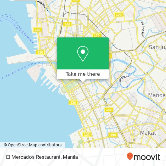 El Mercados Restaurant, Teodoro M. Kalaw Sr St Barangay 660-A, Manila map