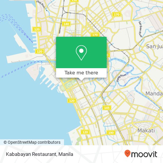 Kababayan Restaurant, Teodoro M. Kalaw Sr St Barangay 660-A, Manila map