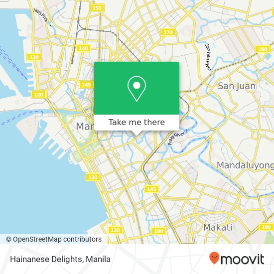 Hainanese Delights, Paz Mendoza Guazon St Barangay 831, Manila map