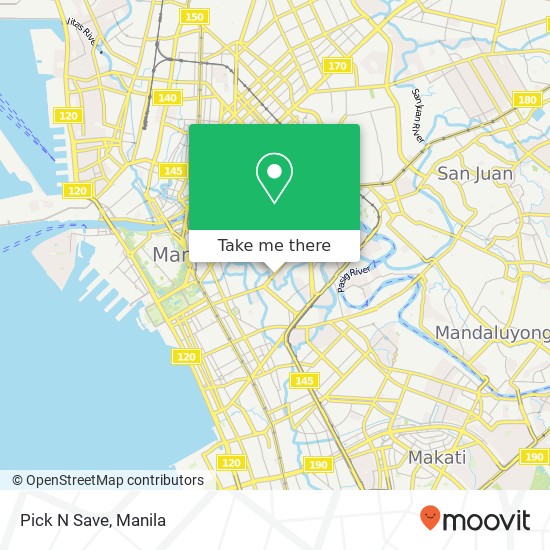 Pick N Save, Paz Mendoza Guazon St Barangay 831, Manila map