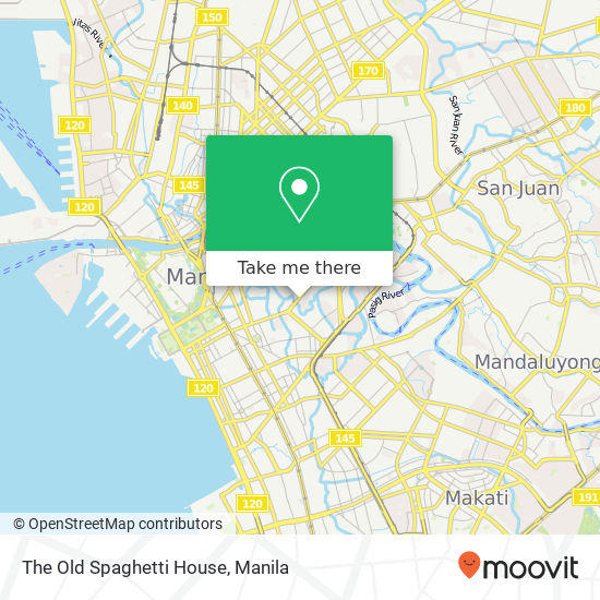 The Old Spaghetti House, Paz Mendoza Guazon St Barangay 831, Manila map