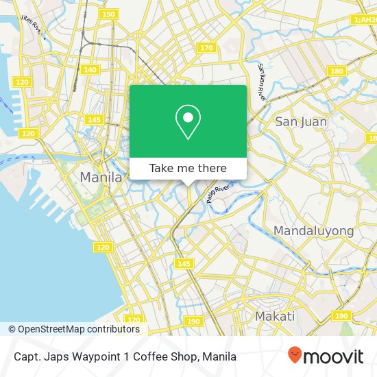 Capt. Japs Waypoint 1 Coffee Shop, Pres. Quirino Ave Barangay 845, Manila map