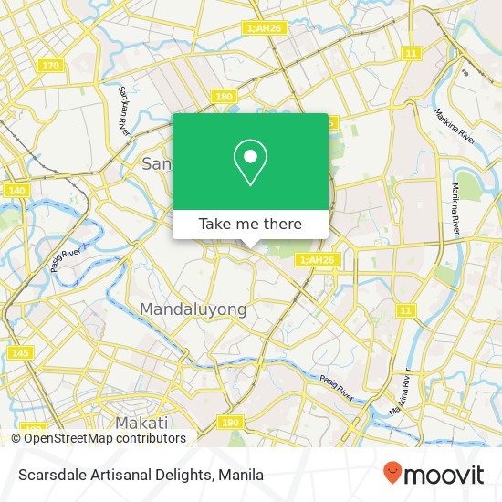 Scarsdale Artisanal Delights, Shaw Blvd Addition Hills, Mandaluyong map