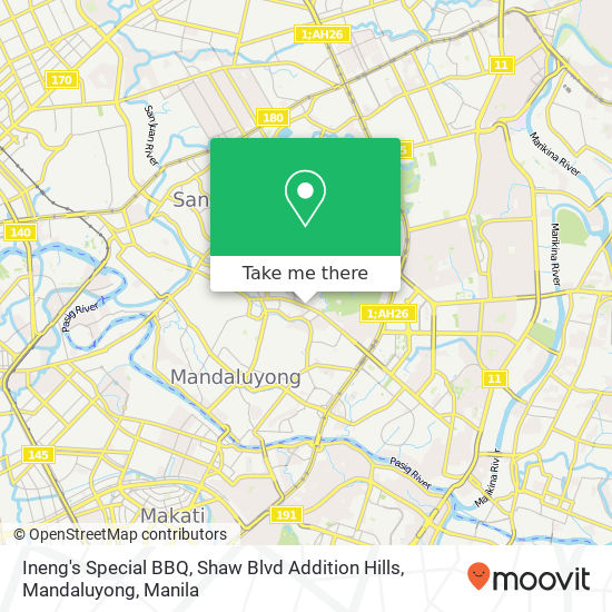 Ineng's Special BBQ, Shaw Blvd Addition Hills, Mandaluyong map
