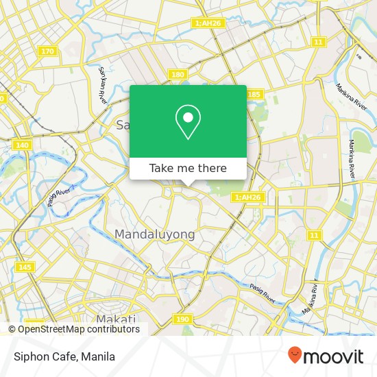 Siphon Cafe, Pleasant Hills, Mandaluyong map