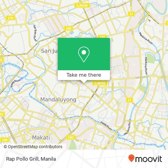 Rap Pollo Grill, Shaw Blvd Wack-Wack Greenhills, Mandaluyong map