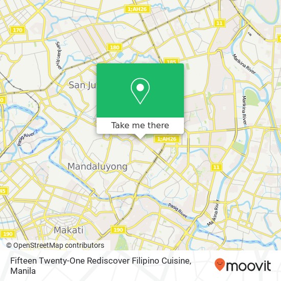 Fifteen Twenty-One Rediscover Filipino Cuisine, Shaw Blvd Wack-Wack Greenhills, Mandaluyong map