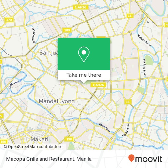 Macopa Grille and Restaurant, 573 Wack-Wack Rd Wack-Wack Greenhills, Mandaluyong map