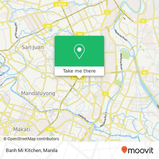 Banh Mi Kitchen, Wack-Wack Greenhills, Mandaluyong map