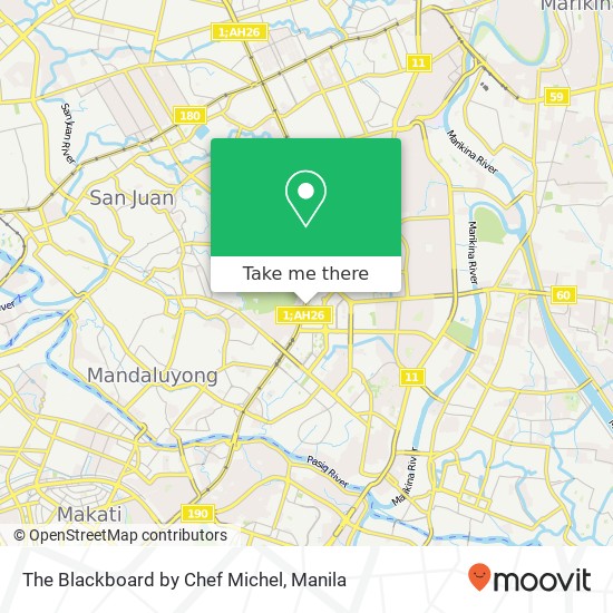 The Blackboard by Chef Michel, EDSA Wack-Wack Greenhills, Mandaluyong map