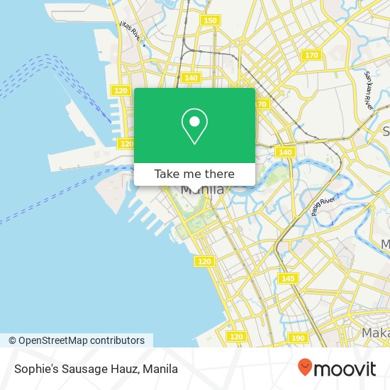 Sophie's Sausage Hauz, Solana Barangay 658, Manila map