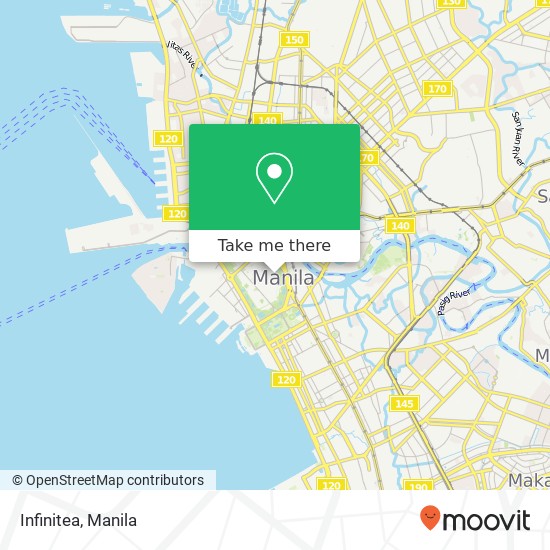 Infinitea, Muralla St Barangay 658, Manila map