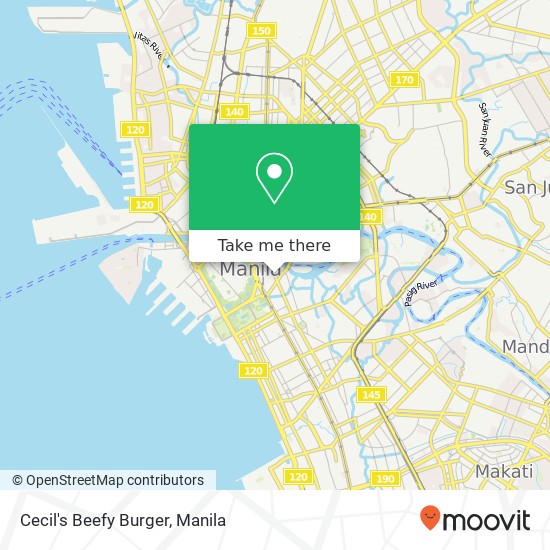 Cecil's Beefy Burger, Cabral Barangay 659, Manila map