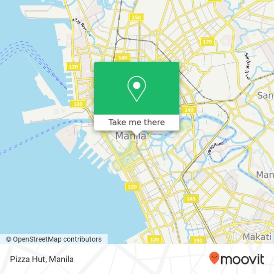 Pizza Hut, Barangay 659, Manila map