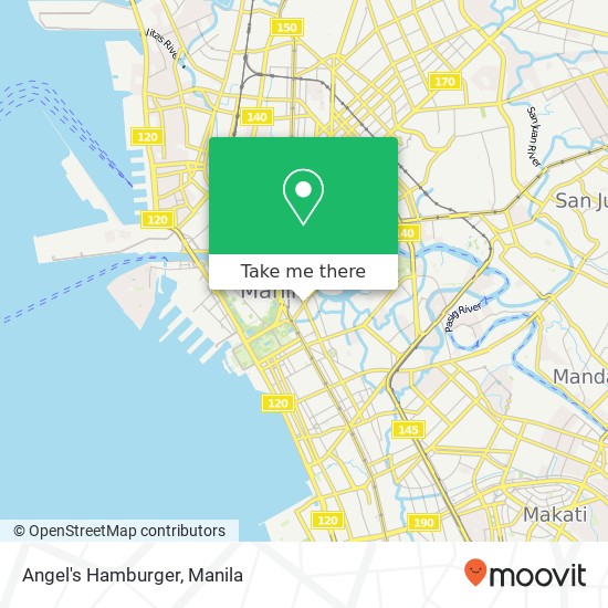 Angel's Hamburger, Sylvia Barangay 659, Manila map