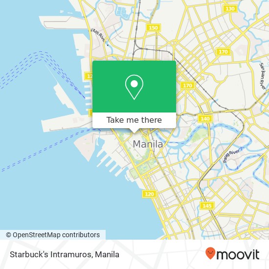 Starbuck's Intramuros, Magallanes Dr Barangay 656, Manila map
