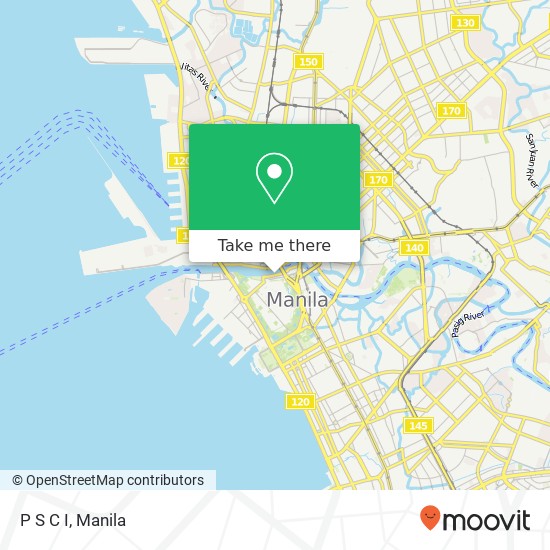 P S C I, Muelle del Rio Barangay 656, Manila map