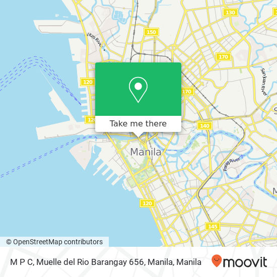 M P C, Muelle del Rio Barangay 656, Manila map