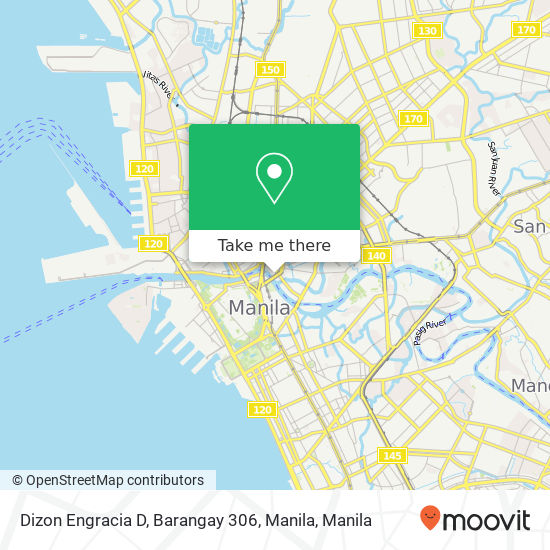 Dizon Engracia D, Barangay 306, Manila map